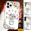 Flower Butterfly Grandma Nana Mimi Mom Auntie Great Grandma Personalized Phone Case SC2410229