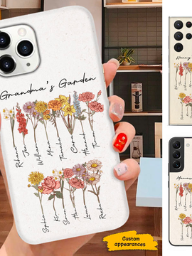 Flower Grandma's Garden Mom Nana Mimi Gigi Auntie Personalized phone case SC241245