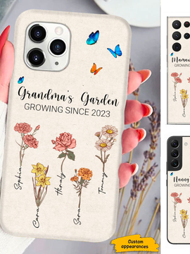 Flower Grandma's Garden Mom Nana Mimi Gigi Auntie Personalized phone case SC241246