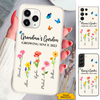 Flower Grandma's Garden Mom Nana Mimi Gigi Auntie Personalized phone case SC241248