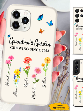 Flower Grandma's Garden Mom Nana Mimi Gigi Auntie Personalized phone case SC241248