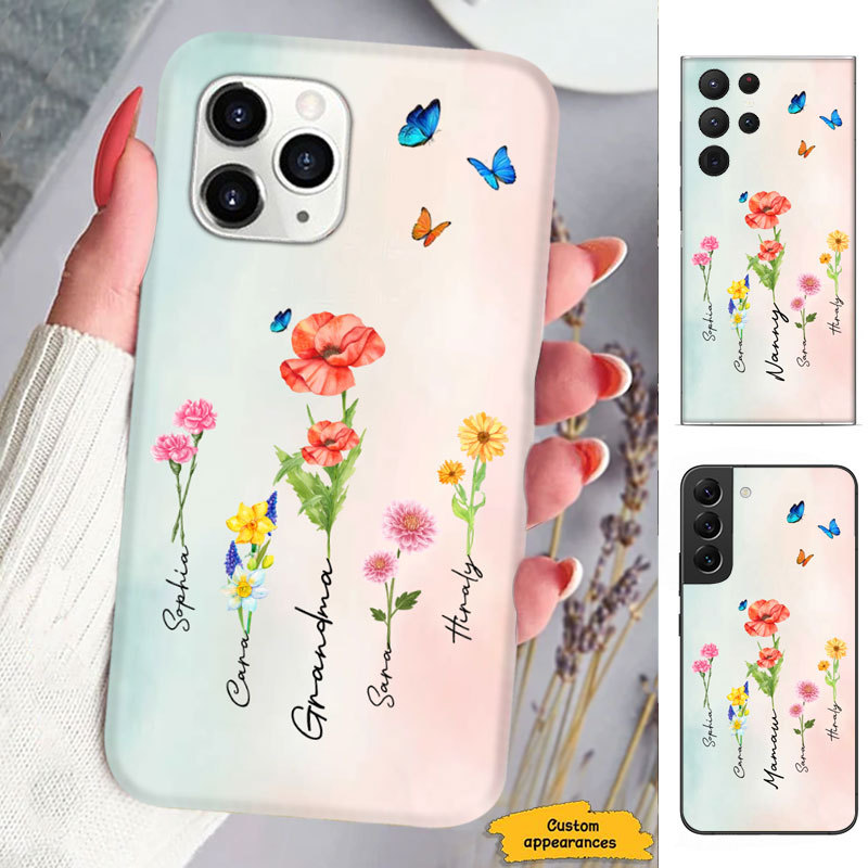 Flower Mom Grandma Nana Mimi Gigi Auntie Personalized phone case SC2412420