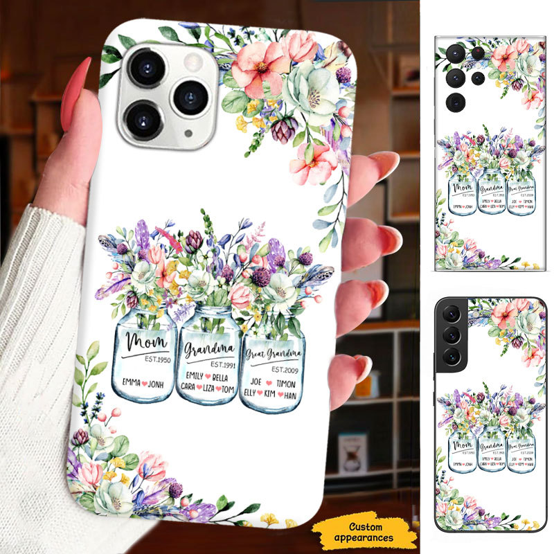 Flower Mom Grandma Nana Mimi Gigi Auntie Personalized phone case SC2412447