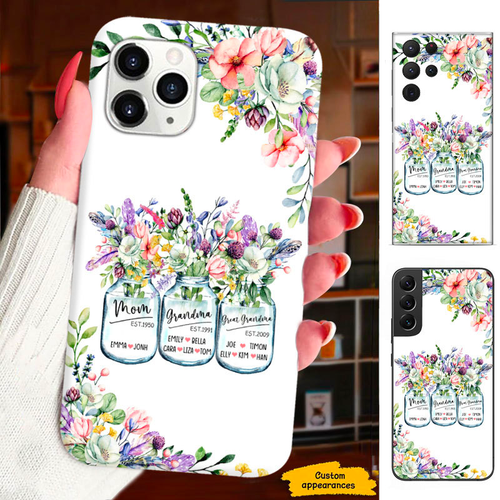 Flower Mom Grandma Nana Mimi Gigi Auntie Personalized phone case SC2412447