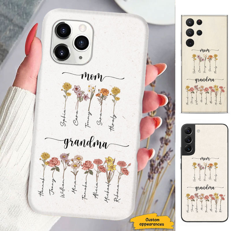 Flower Mom Nana Mimi Gigi Auntie Personalized phone case SC241247