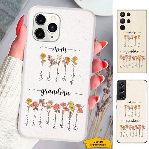 Flower Mom Nana Mimi Gigi Auntie Personalized phone case SC241247