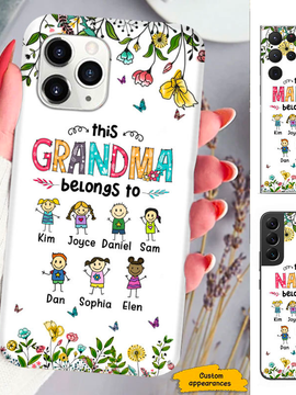 Flower This Grandma Belongs To Mom Nana Mimi Gigi Auntie Personalized phone case SC2412412