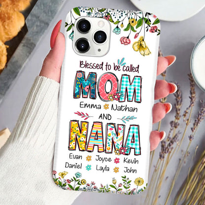 Flower First Mom Now Grandma Nana Mimi Gigi Auntie Personalized phone case SC2612441