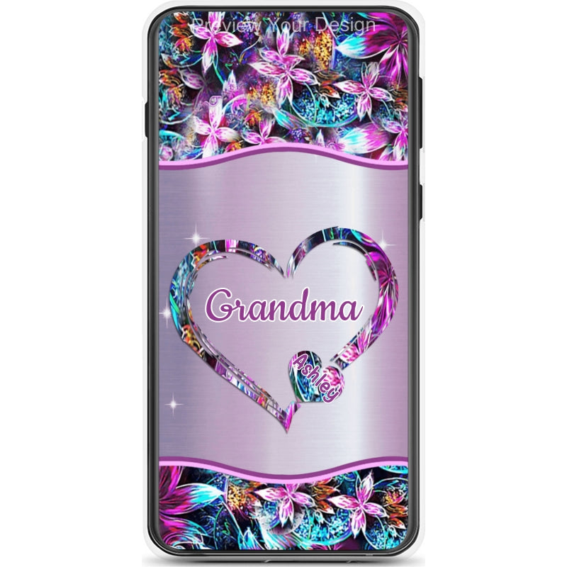 Hearts Grandma Nana Mimi Gigi Personalized Tough Case SC7054TC09