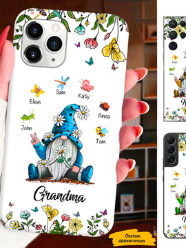 Gnome Grandma Nana Mimi Mom Auntie Personalized Phone Case SC24102610