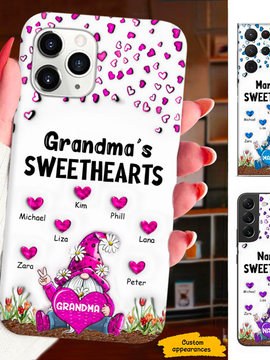 Gnome Grandma Sweethearts Nana Mimi Mom Auntie Personalized Phone Case SC24101717