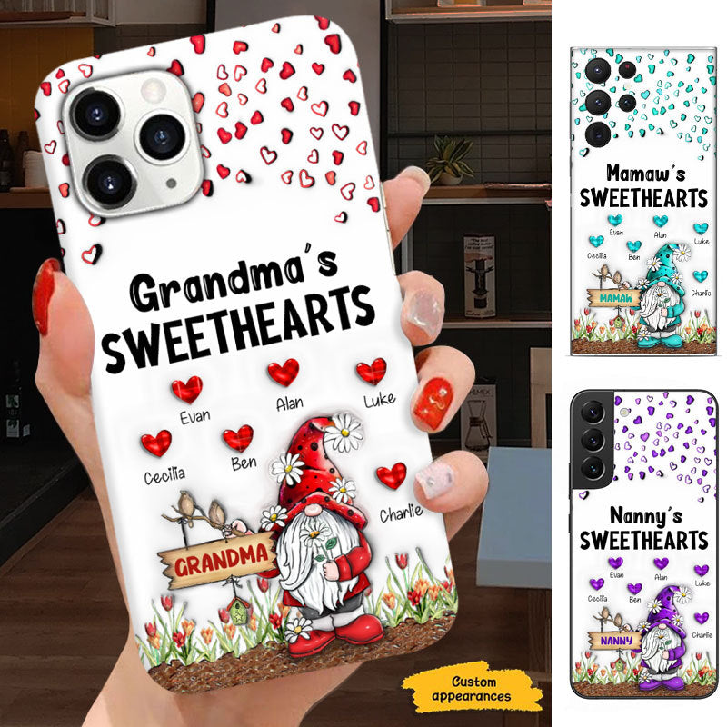 Gnome Grandma Sweethearts Nana Mimi Mom Auntie Personalized Phone Case SC2410179