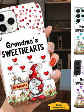 Gnome Grandma Sweethearts Nana Mimi Mom Auntie Personalized Phone Case SC2410179