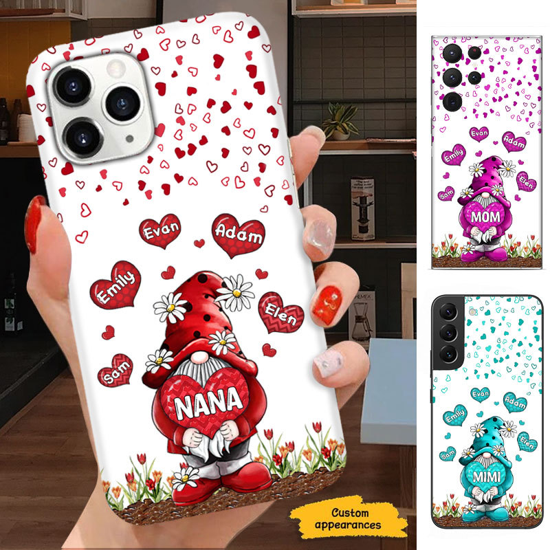 Gnome Heart Mom Grandma Nana Mimi Gigi Auntie Personalized phone case SC221246
