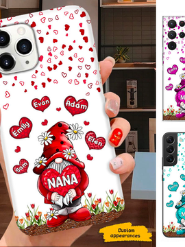 Gnome Heart Mom Grandma Nana Mimi Gigi Auntie Personalized phone case SC221246