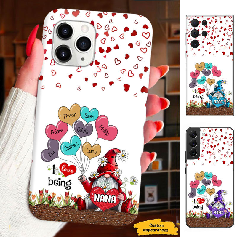 Gnome Heart Mom Grandma Nana Mimi Gigi Auntie Personalized phone case SC2312421