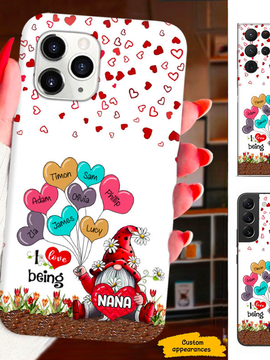 Gnome Heart Mom Grandma Nana Mimi Gigi Auntie Personalized phone case SC2312421