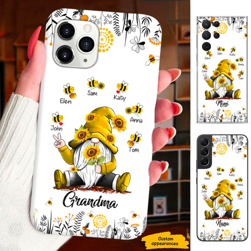 Gnome Honey Bee Grandma Nana Mimi Gigi Personalized Phone Case SC15124120
