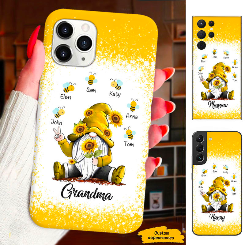 Gnome Honey Bee Grandma Nana Mommy Auntie Personalized Phone Case SC29122310