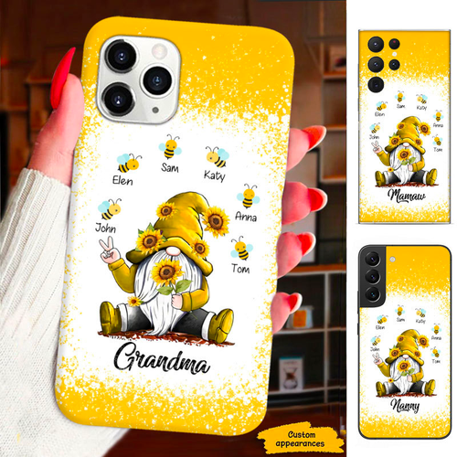 Gnome Honey Bee Grandma Nana Mommy Auntie Personalized Phone Case SC29122310