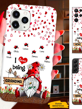 Gnome I love being Grandma Nana Mommy Auntie Personalized Phone Case SC2912231