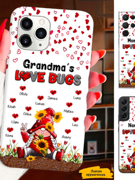 Gnome Mom Grandma Nana Love Bugs Mimi Gigi Auntie Personalized phone case SC2312445