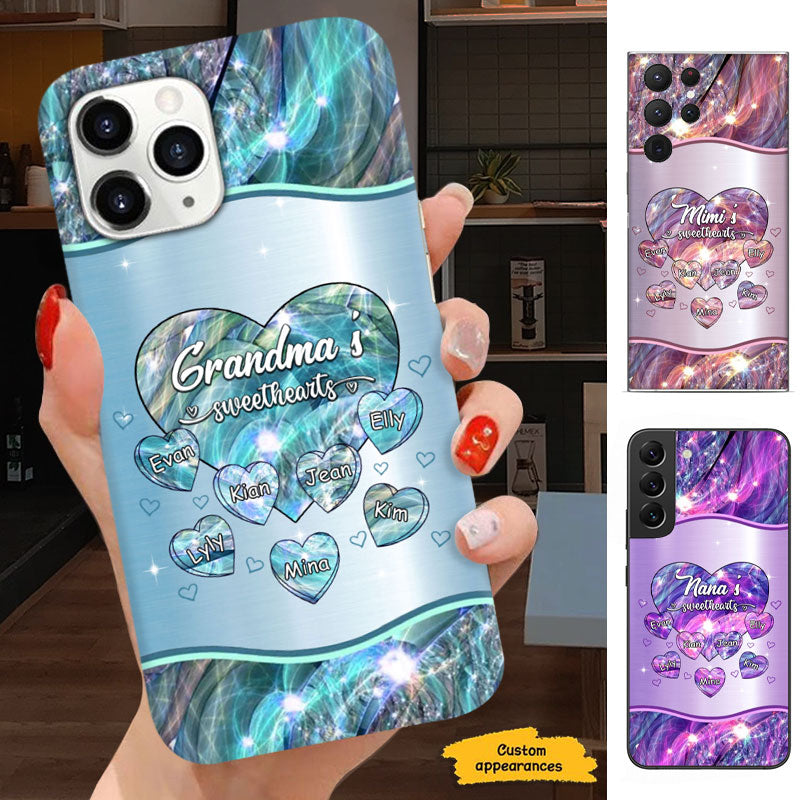 Grandma Sweethearts Mom Nana Mimi Gigi Auntie Personalized phone case SC2212410