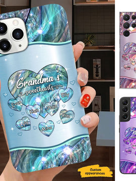 Grandma Sweethearts Mom Nana Mimi Gigi Auntie Personalized phone case SC2212410