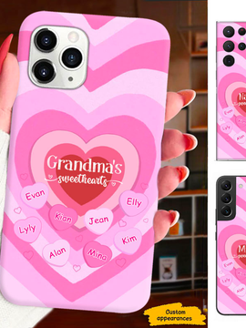 Grandma Sweethearts Nana Mimi Mom Auntie Personalized Phone Case SC2410226