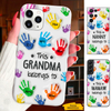 Handprints Grandma Nana Mimi Mom Auntie Personalized Phone Case SC24101715