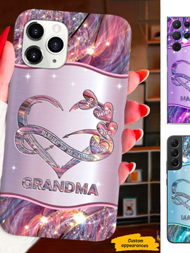 Heart Blessed to be called Grandma Mommy Auntie Personalized Phone Case SC28122314