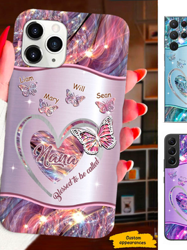 Heart Butterfly Grandma Nana Mommy Auntie Personalized Phone Case SC2912238