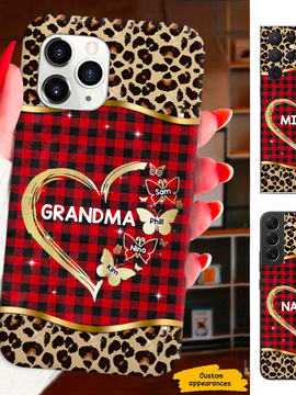 Heart Butterfly Mom Grandma Nana Mimi Gigi Auntie Personalized phone case SC2412453