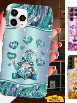 Heart Gnome Grandma Nana Mimi Auntie Personalized Phone Case SC2410142