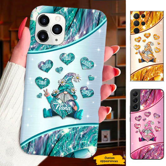 Heart Gnome Grandma Nana Mimi Auntie Personalized Phone Case SC2410143