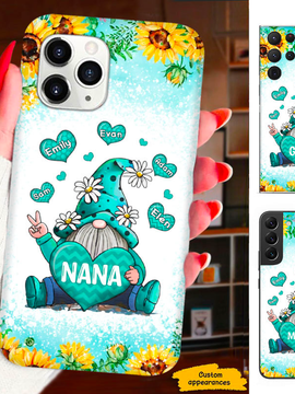 Heart Gnome Mom Grandma Nana Mimi Gigi Auntie Personalized phone case SC2212444