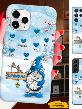 Heart Gnome Mom Grandma Nana Mimi Gigi Auntie Personalized phone case SC2312447