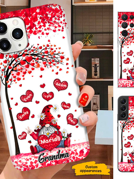 Heart Gnome Mom Grandma Nana Mimi Gigi Auntie Personalized phone case SC2512444