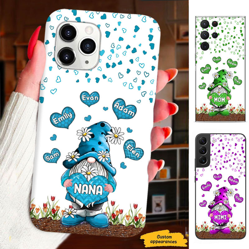 Heart Gnome Mom Grandma Nana Mimi Gigi Personalized Phone Case SC161247