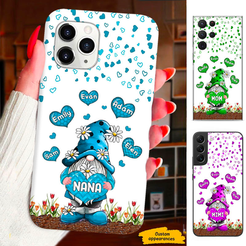 Heart Gnome Mom Grandma Nana Mimi Gigi Personalized Phone Case SC161247