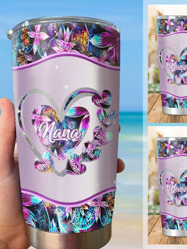 Heart Grandma Mimi Nana Gigi Mommy Auntie Personalized Tumbler SC51246