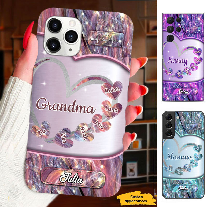 Heart Grandma Mimi Nana Mommy Auntie Personalized Phone Case SC41244