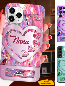 Heart Grandma Nana Mimi Mom Auntie Personalized Phone Case SC24102614