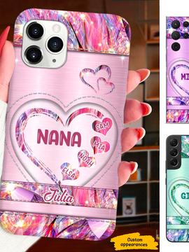 Heart Grandma Nana Mimi Mom Auntie Personalized Phone Case SC2410267