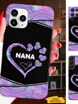 Heart Hologram Grandma Mommy Auntie Personalized Phone Case SC2812234