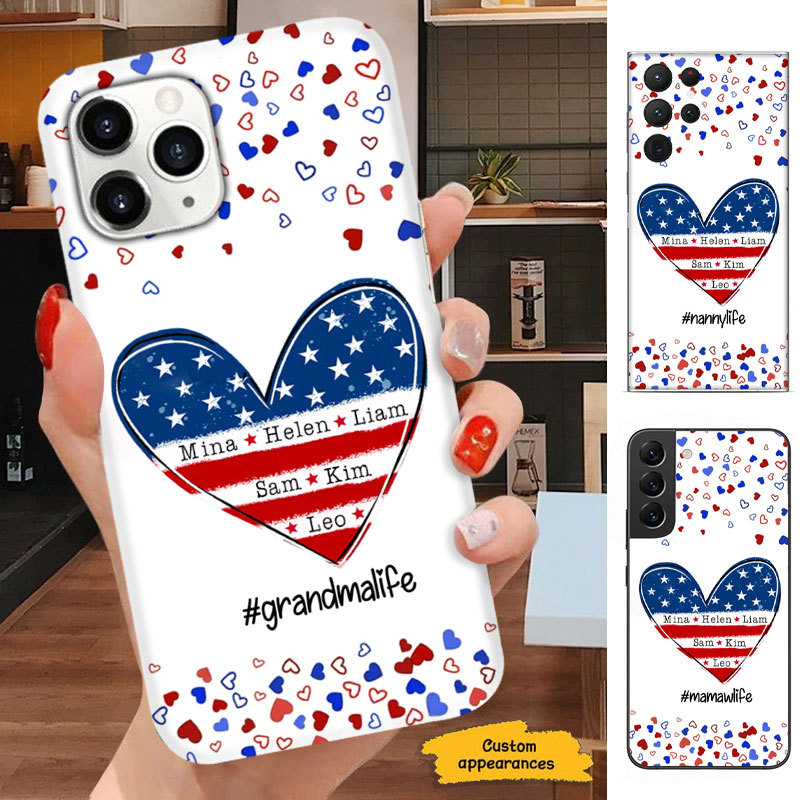 Heart Mom Grandma Life Great Grandma Nana Mimi Gigi Auntie Personalized phone case SC2612438