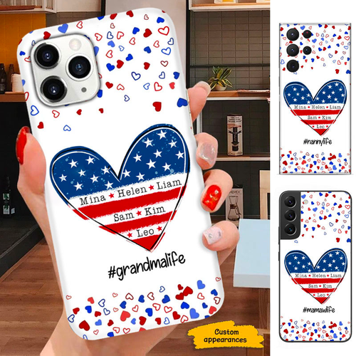 Heart Mom Grandma Life Great Grandma Nana Mimi Gigi Auntie Personalized phone case SC2612438