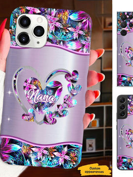 Heart Mom Grandma Nana Mimi Gigi Auntie Personalized Phone Case SC1612427