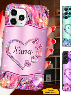 Heart Mom Grandma Nana Mimi Gigi Auntie Personalized phone case SC2212422