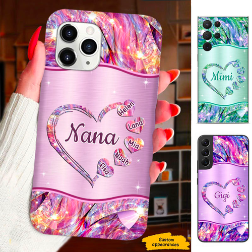 Heart Mom Grandma Nana Mimi Gigi Auntie Personalized phone case SC2212422